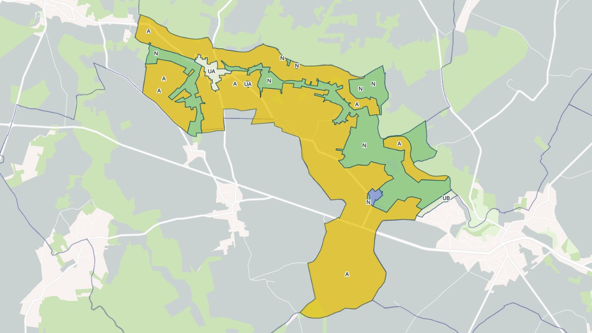 Aperçu cartographique de Vaux-sur-Lunain, centré sur la commune