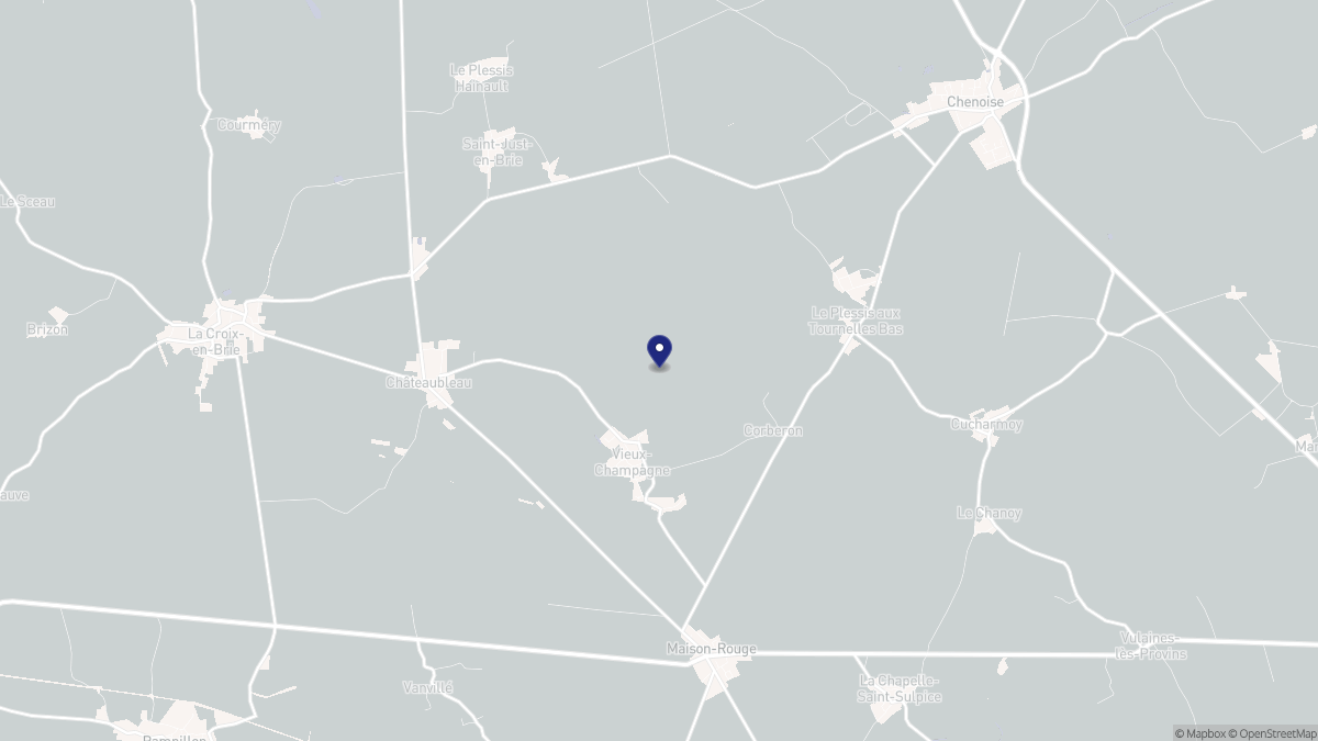 Aperçu cartographique de Vieux-Champagne, centré sur la commune