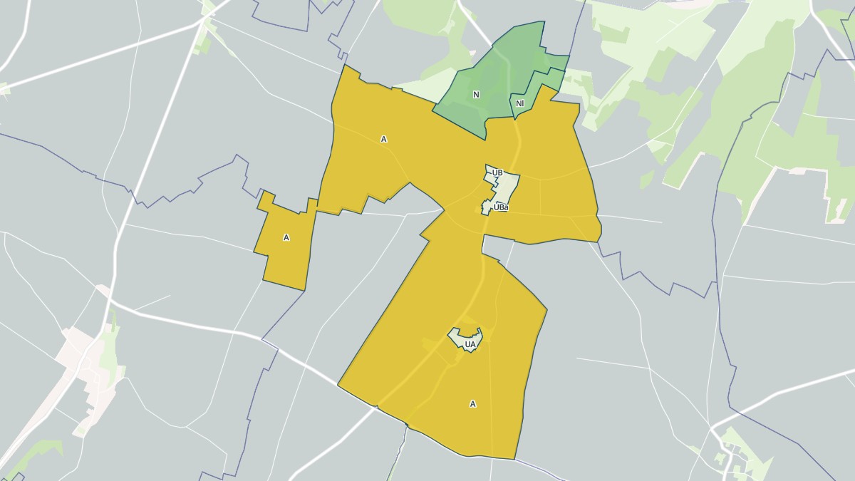Aperçu cartographique de Vincy-Manœuvre, centré sur la commune