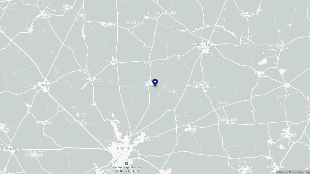Aperçu cartographique de Voulton, centré sur la commune