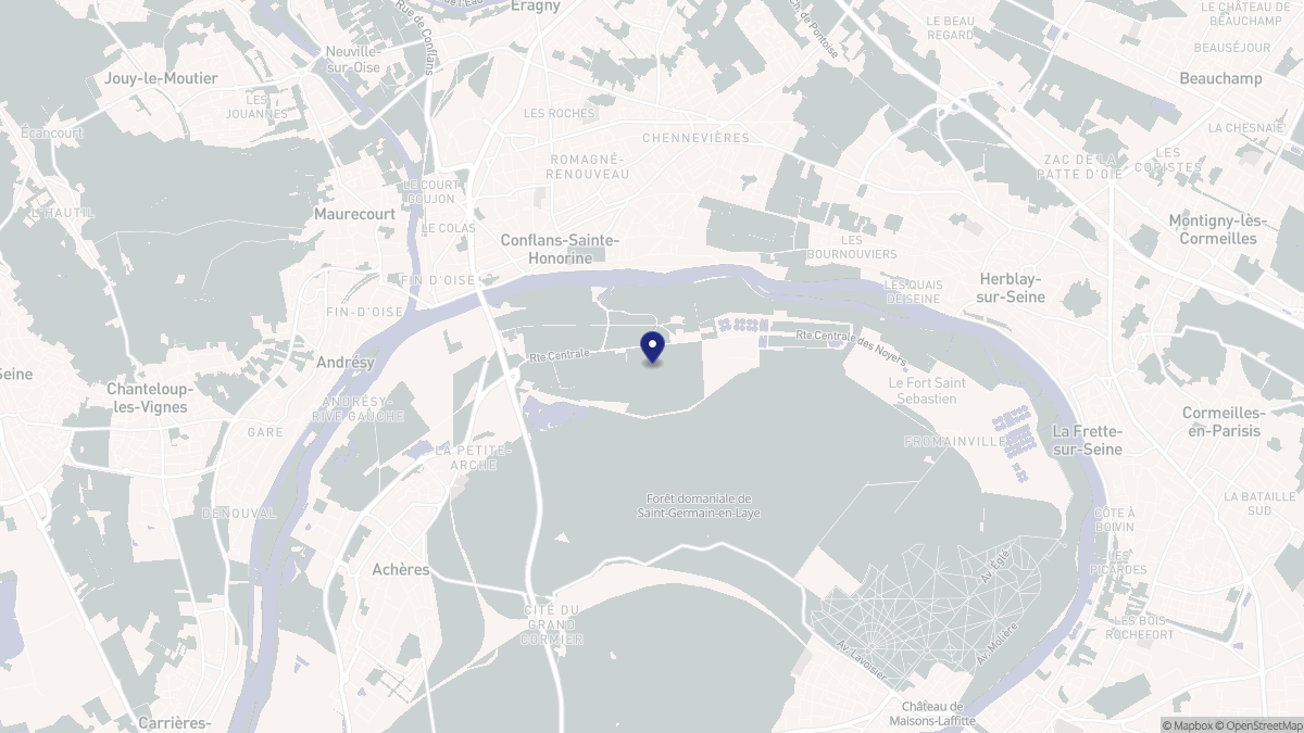Aperçu cartographique de Achères, centré sur la commune