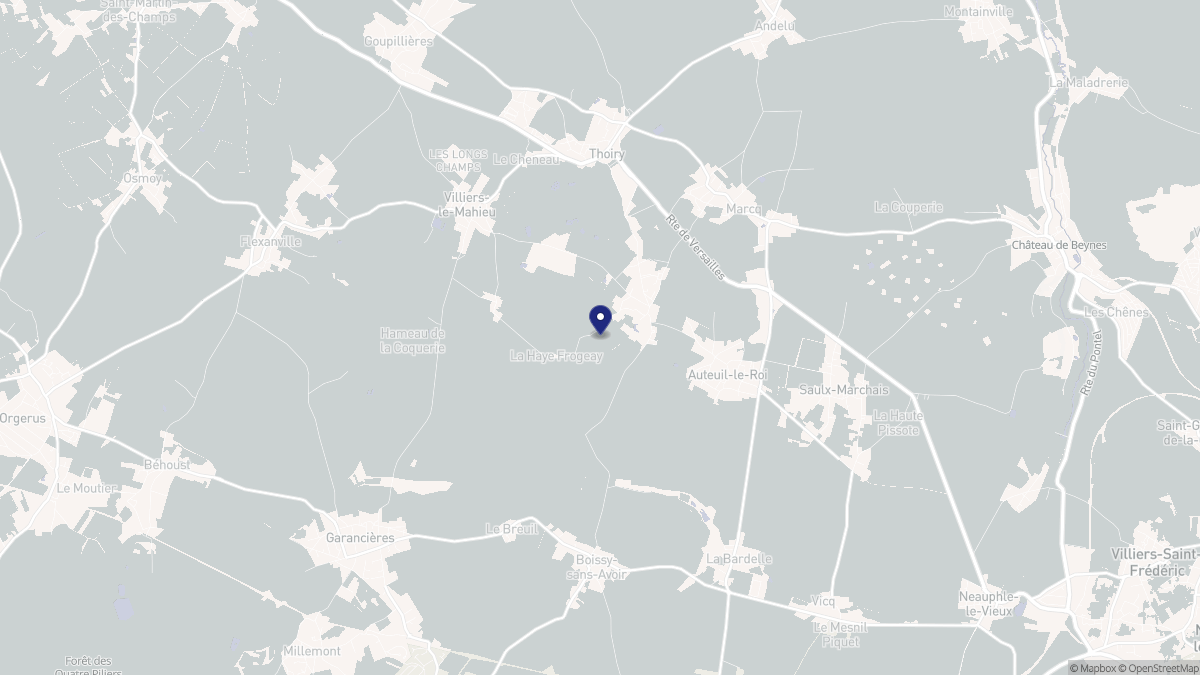 Aperçu cartographique de Autouillet, centré sur la commune
