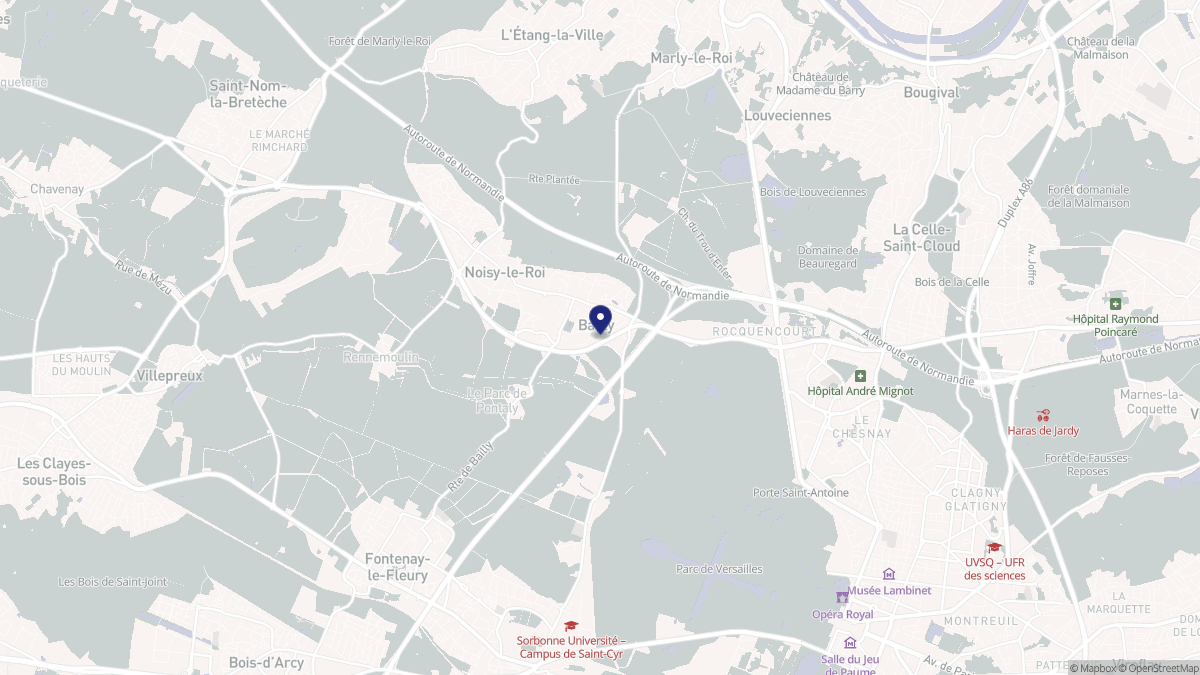 Aperçu cartographique de Bailly, centré sur la commune