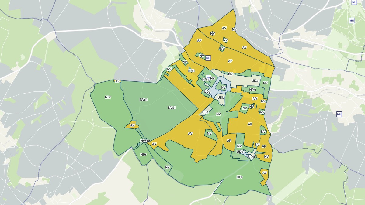 Aperçu cartographique de Brueil-en-Vexin, centré sur la commune