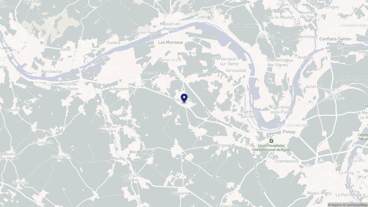 Aperçu cartographique de Ecquevilly, centré sur la commune