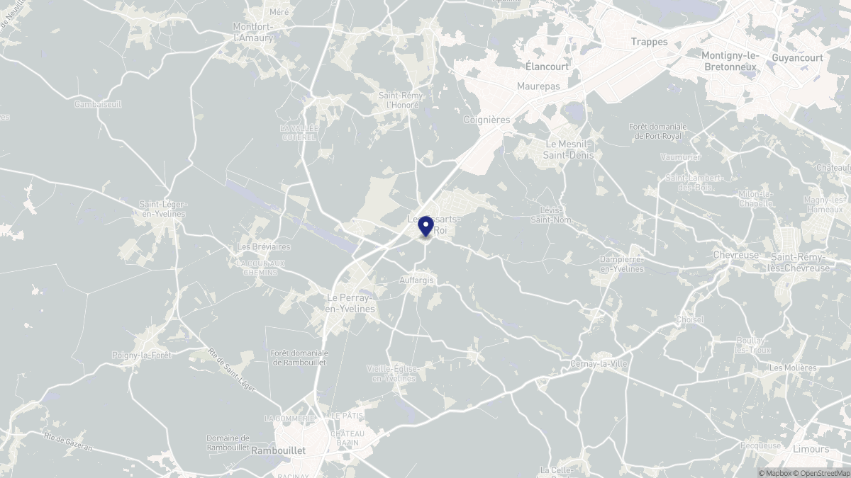 Aperçu cartographique de Les Essarts-le-Roi, centré sur la commune