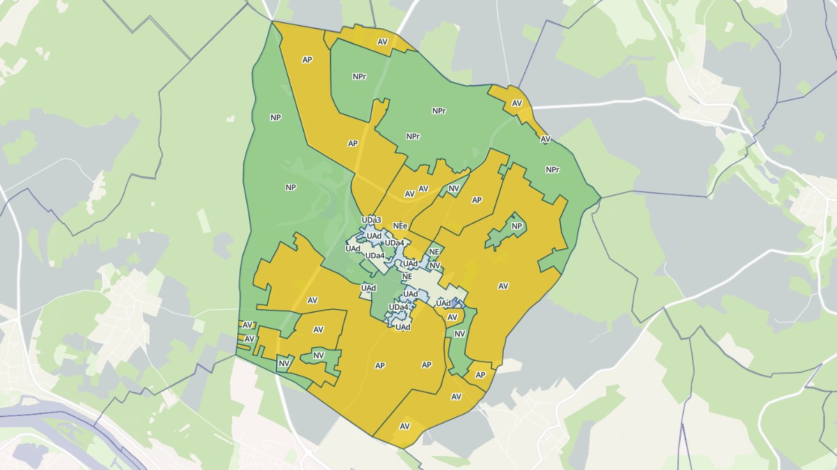 Aperçu cartographique de Fontenay-Saint-Père, centré sur la commune