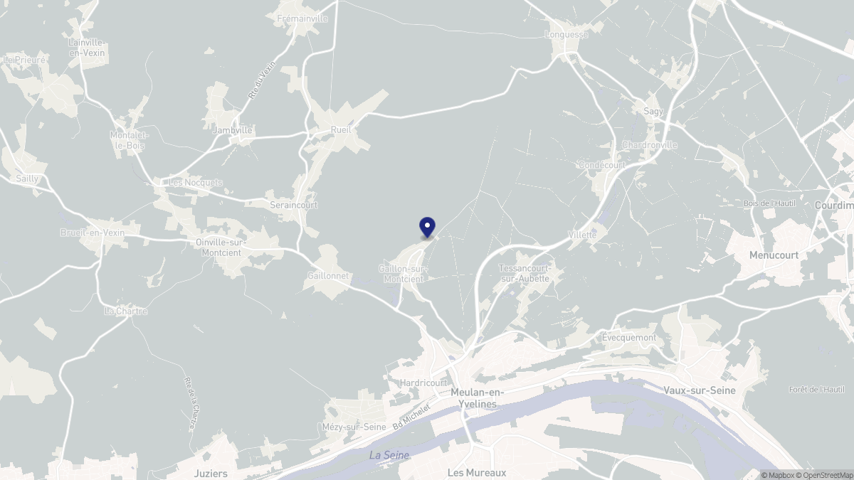 Aperçu cartographique de Gaillon-sur-Montcient, centré sur la commune