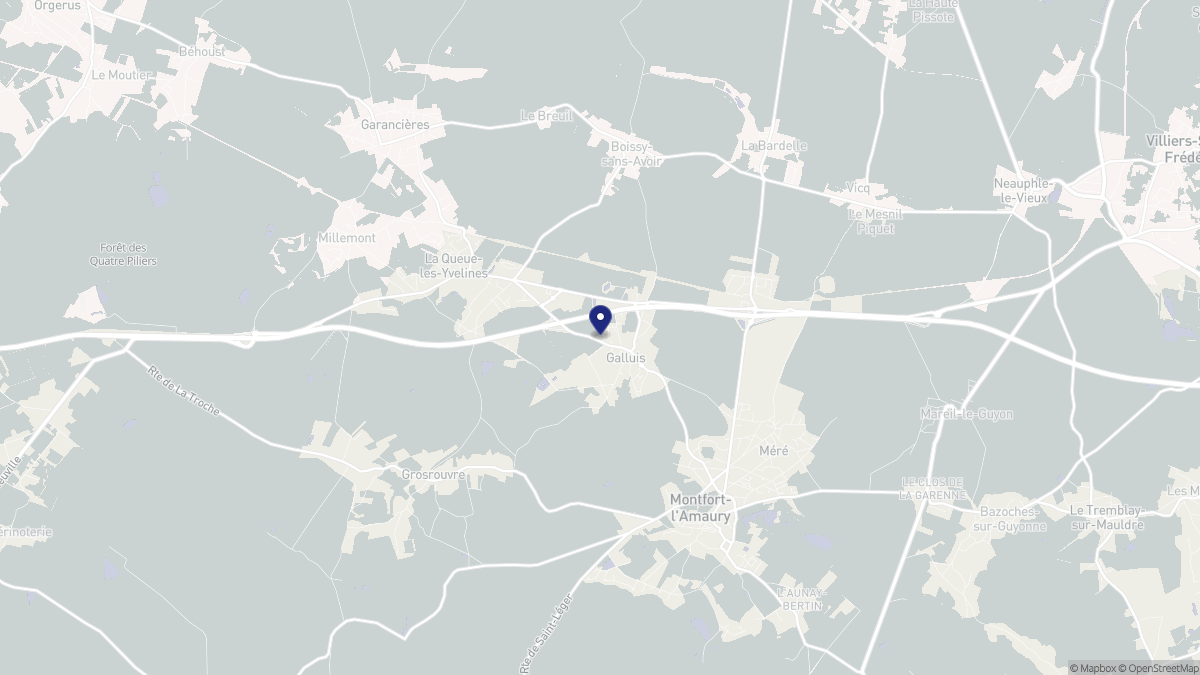 Aperçu cartographique de Galluis, centré sur la commune