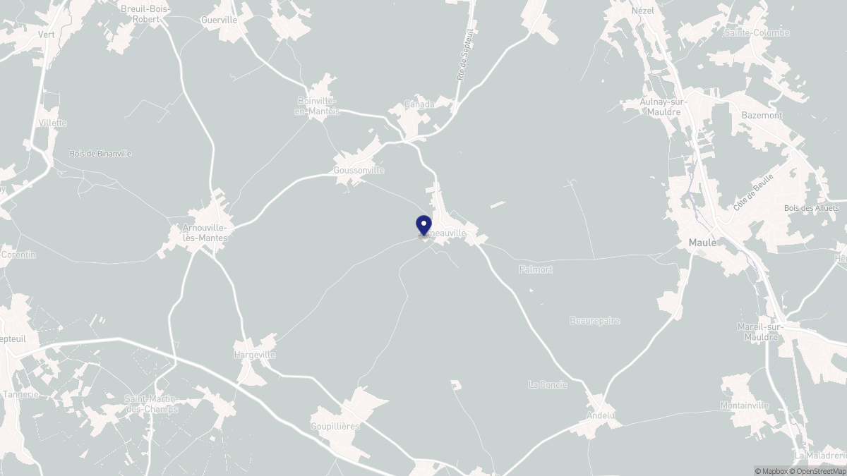 Aperçu cartographique de Jumeauville, centré sur la commune