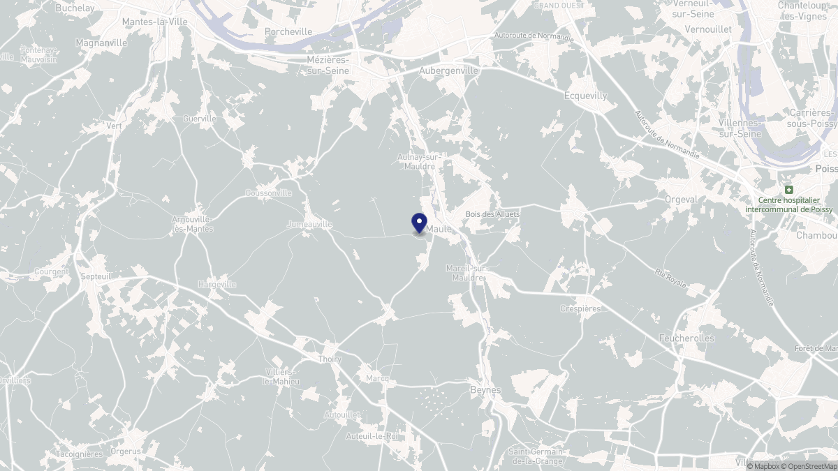 Aperçu cartographique de Maule, centré sur la commune