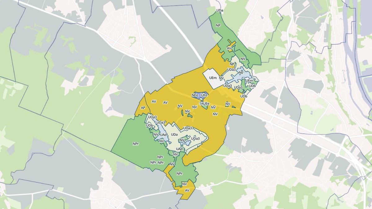 Aperçu cartographique de Morainvilliers, centré sur la commune