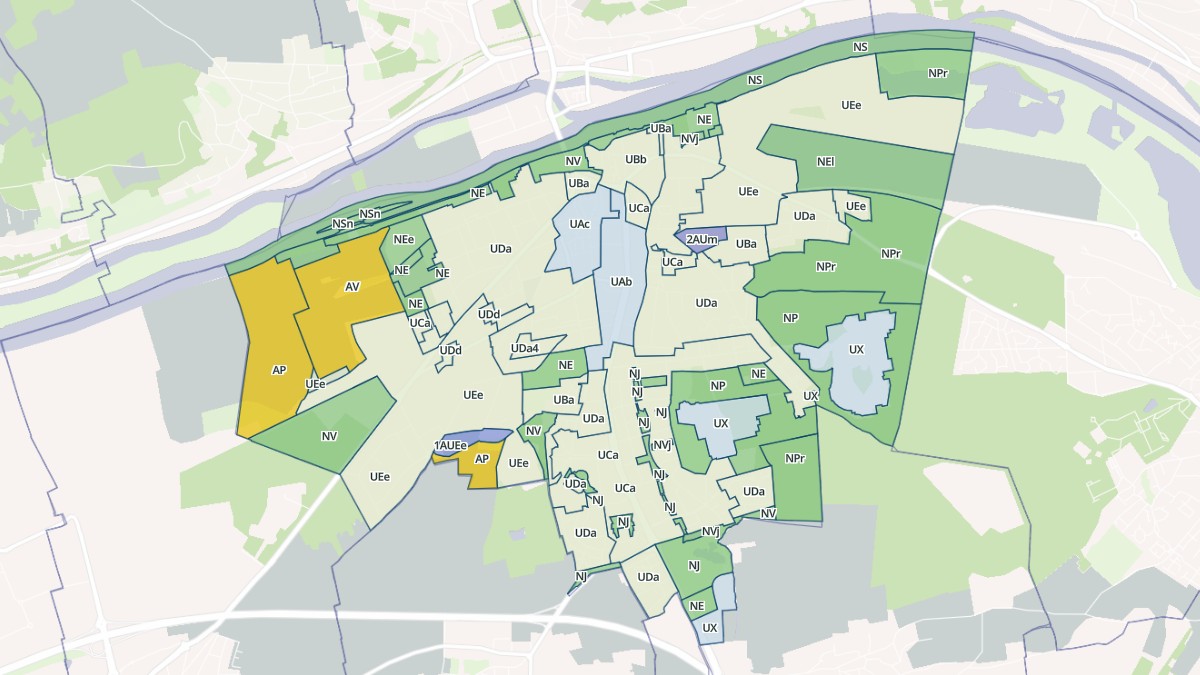 Aperçu cartographique de Les Mureaux, centré sur la commune