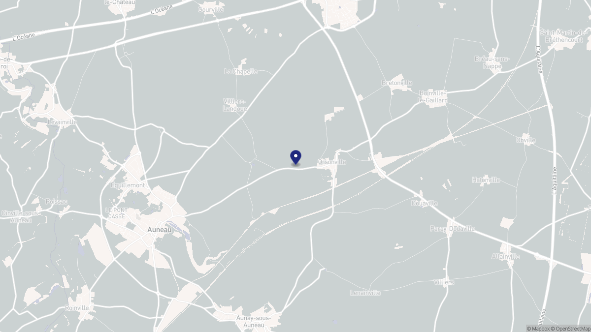 Aperçu cartographique de Orsonville, centré sur la commune