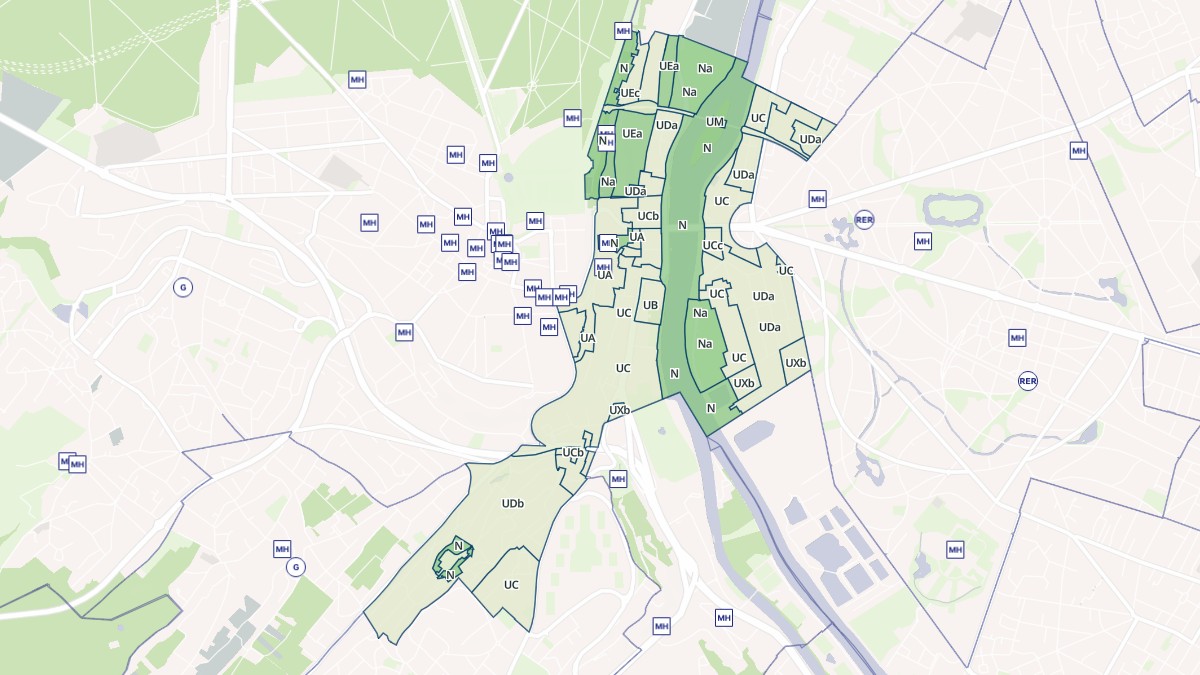 Aperçu cartographique de Le Pecq, centré sur la commune