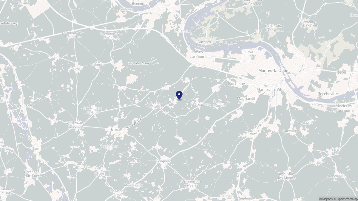 Aperçu cartographique de Perdreauville, centré sur la commune