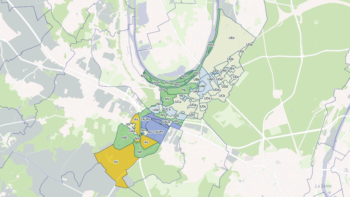 Aperçu cartographique de Poissy, centré sur la commune