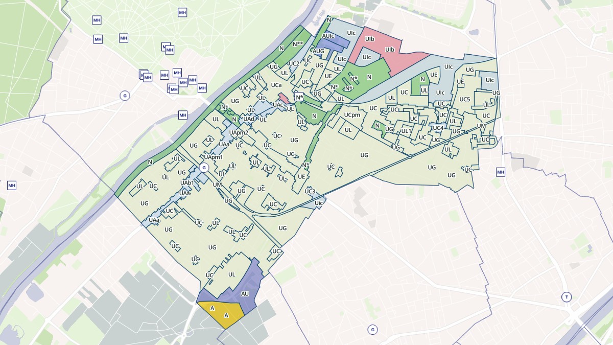 Aperçu cartographique de Sartrouville, centré sur la commune