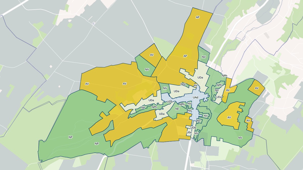 Aperçu cartographique de Vert, centré sur la commune