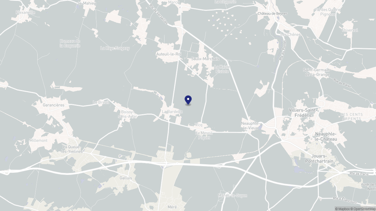 Aperçu cartographique de Vicq, centré sur la commune