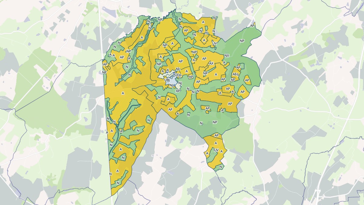 Aperçu cartographique de Allonne, centré sur la commune