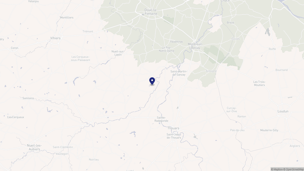 Aperçu cartographique de Loretz-d'Argenton, centré sur la commune