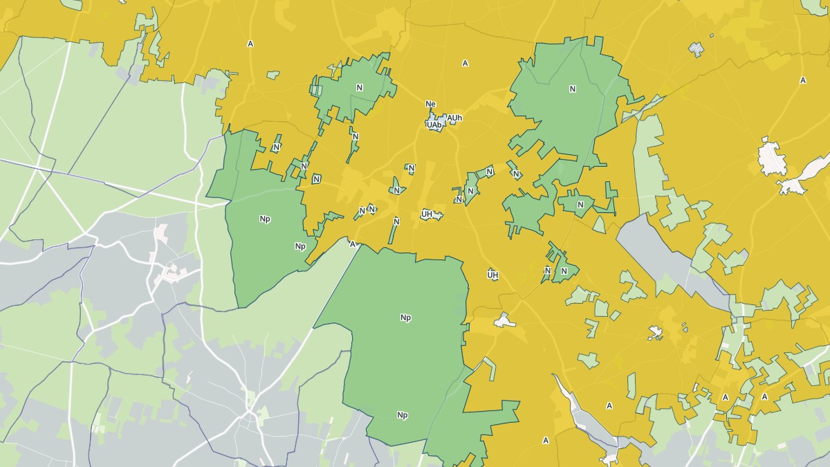 Aperçu cartographique de Aubigné, centré sur la commune