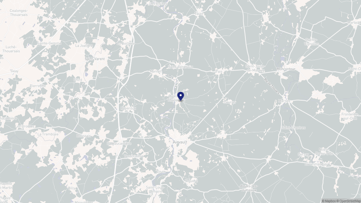 Aperçu cartographique de Availles-Thouarsais, centré sur la commune