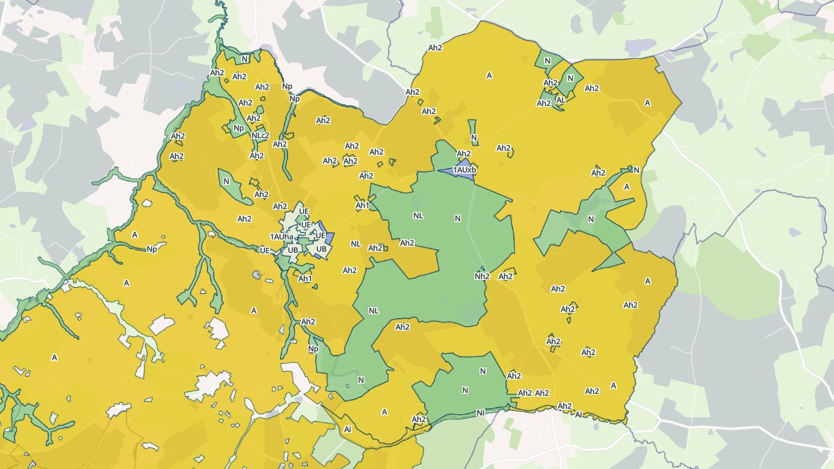 Aperçu cartographique de Beaulieu-sous-Parthenay, centré sur la commune
