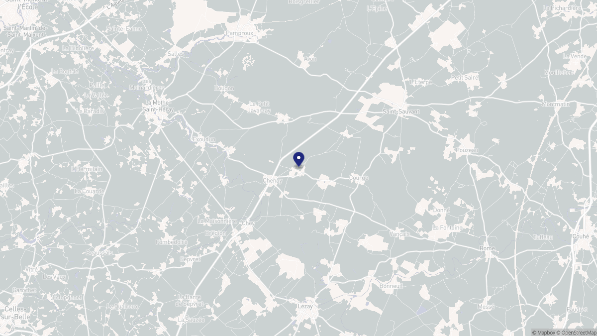 Aperçu cartographique de Chenay, centré sur la commune