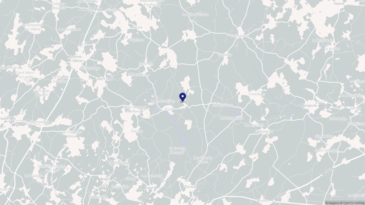 Aperçu cartographique de Clavé, centré sur la commune