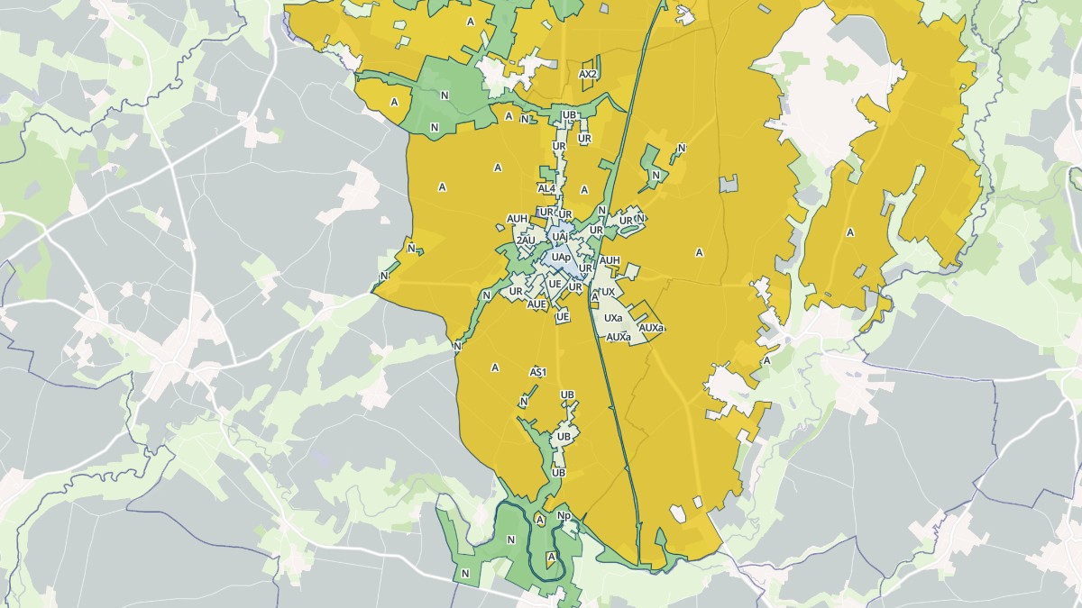 Aperçu cartographique de Coulonges-sur-l'Autize, centré sur la commune