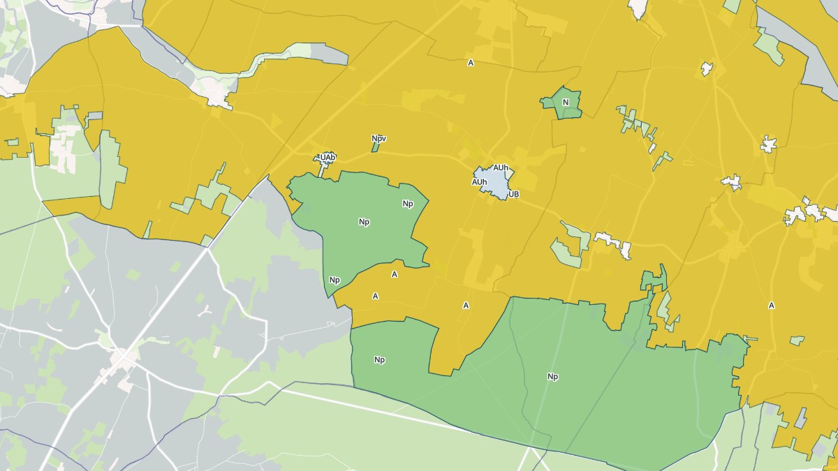 Aperçu cartographique de Ensigné, centré sur la commune
