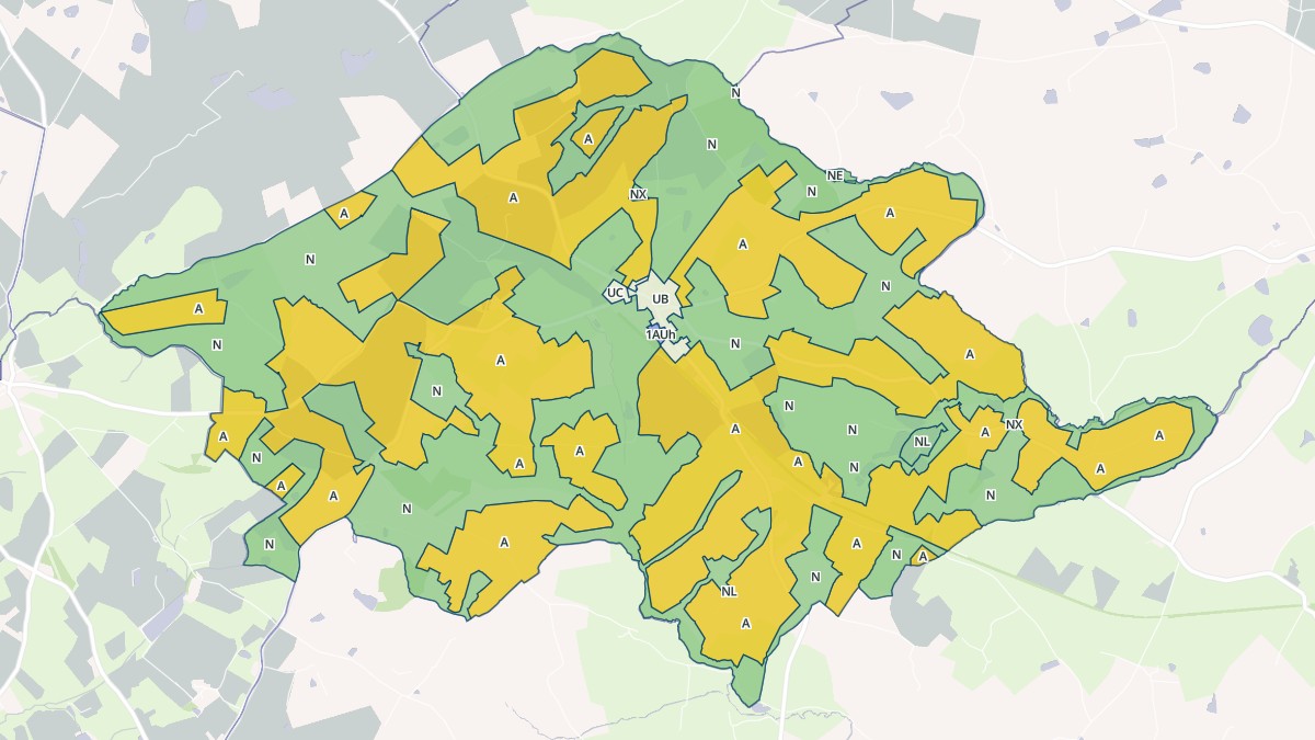 Aperçu cartographique de Fénery, centré sur la commune