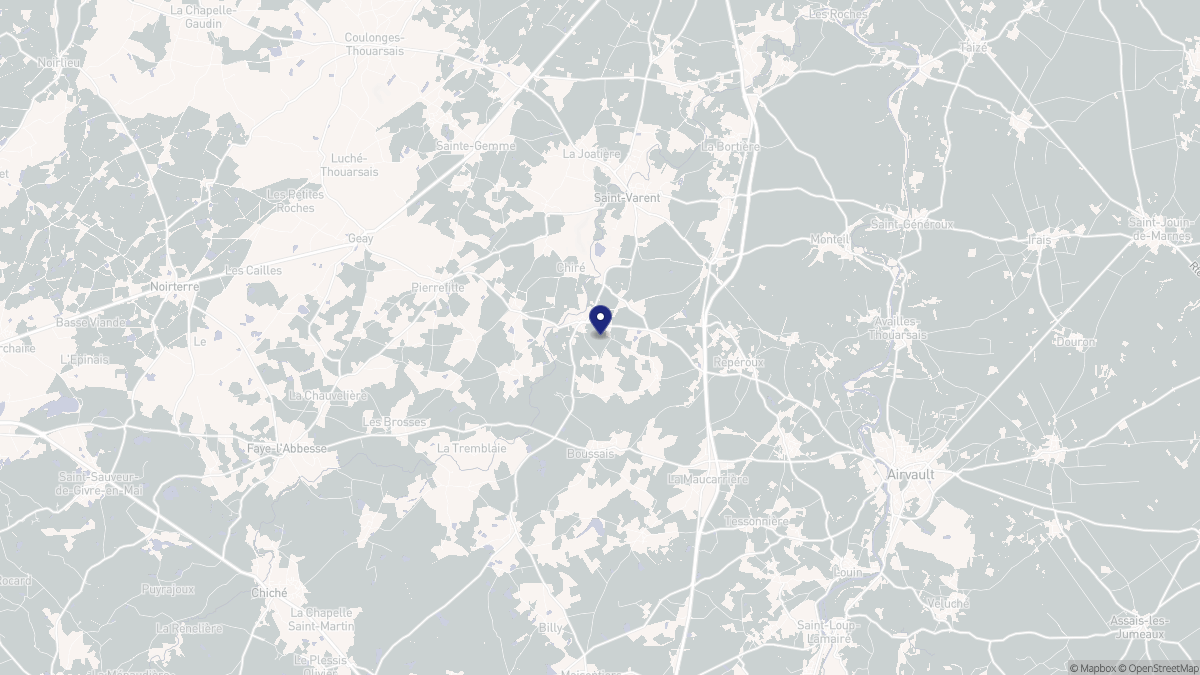 Aperçu cartographique de Glénay, centré sur la commune