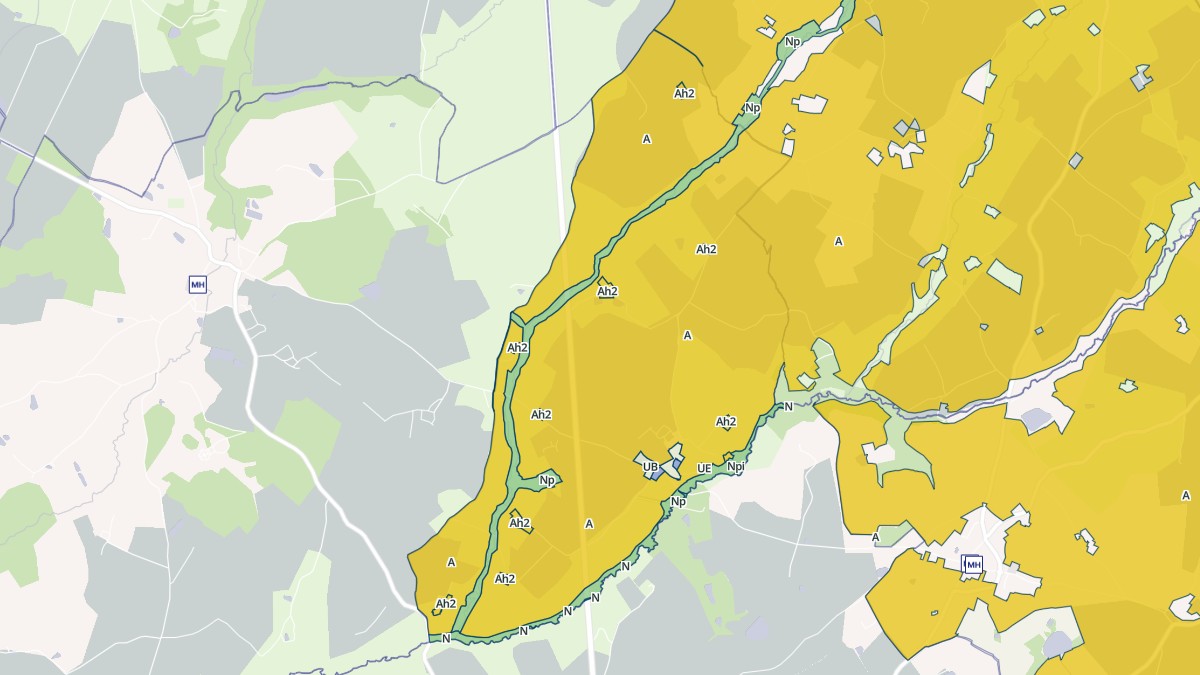 Aperçu cartographique de Les Groseillers, centré sur la commune