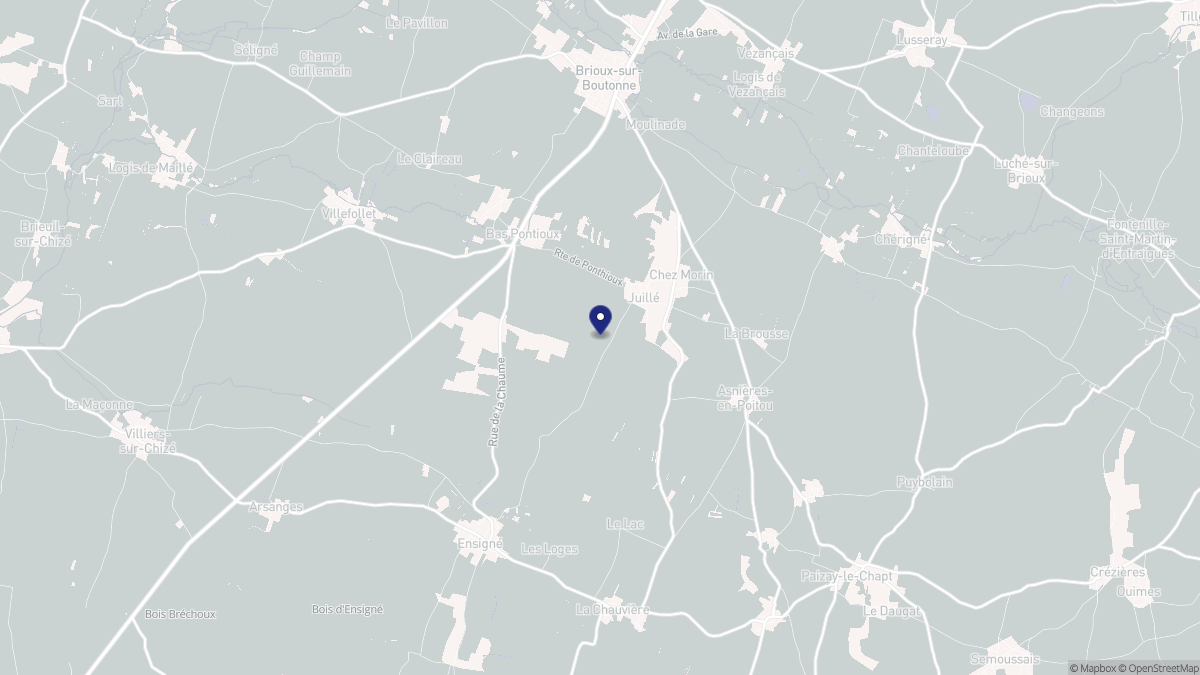 Aperçu cartographique de Juillé, centré sur la commune
