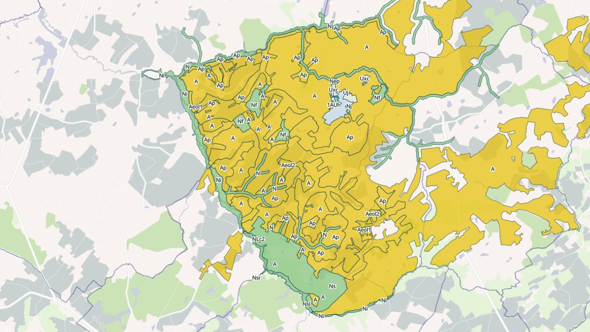 Aperçu cartographique de Largeasse, centré sur la commune