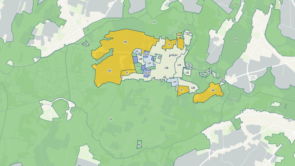 Aperçu cartographique de Magné, centré sur la commune