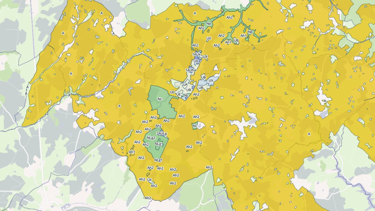 Aperçu cartographique de Mazières-en-Gâtine, centré sur la commune