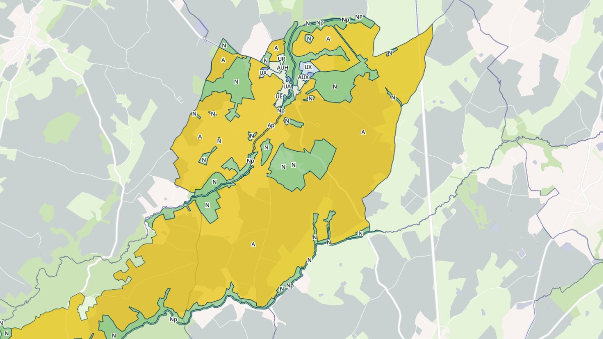 Aperçu cartographique de Pamplie, centré sur la commune