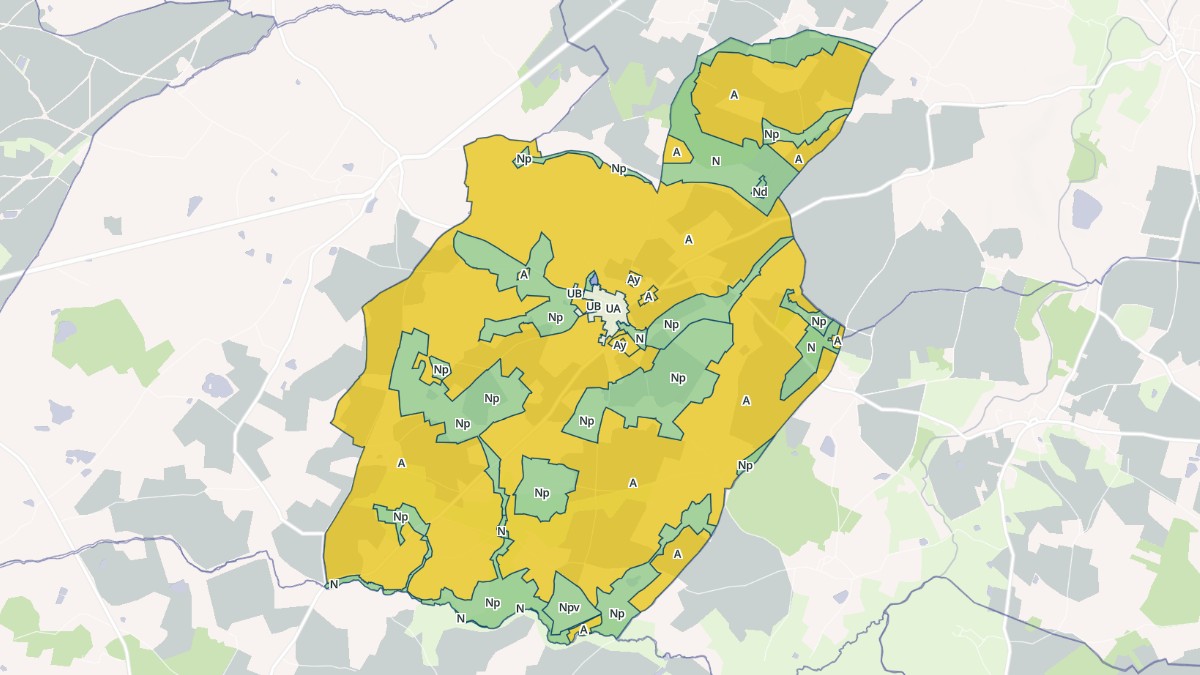 Aperçu cartographique de Pierrefitte, centré sur la commune
