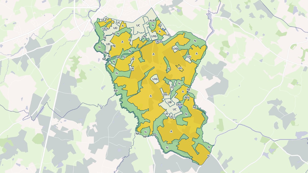 Aperçu cartographique de Pompaire, centré sur la commune
