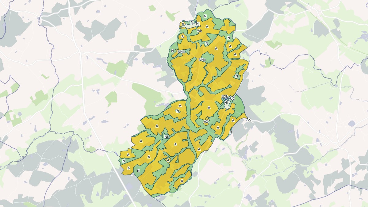 Aperçu cartographique de Pougne-Hérisson, centré sur la commune