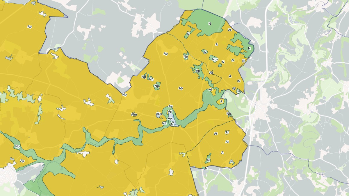 Aperçu cartographique de Rom, centré sur la commune