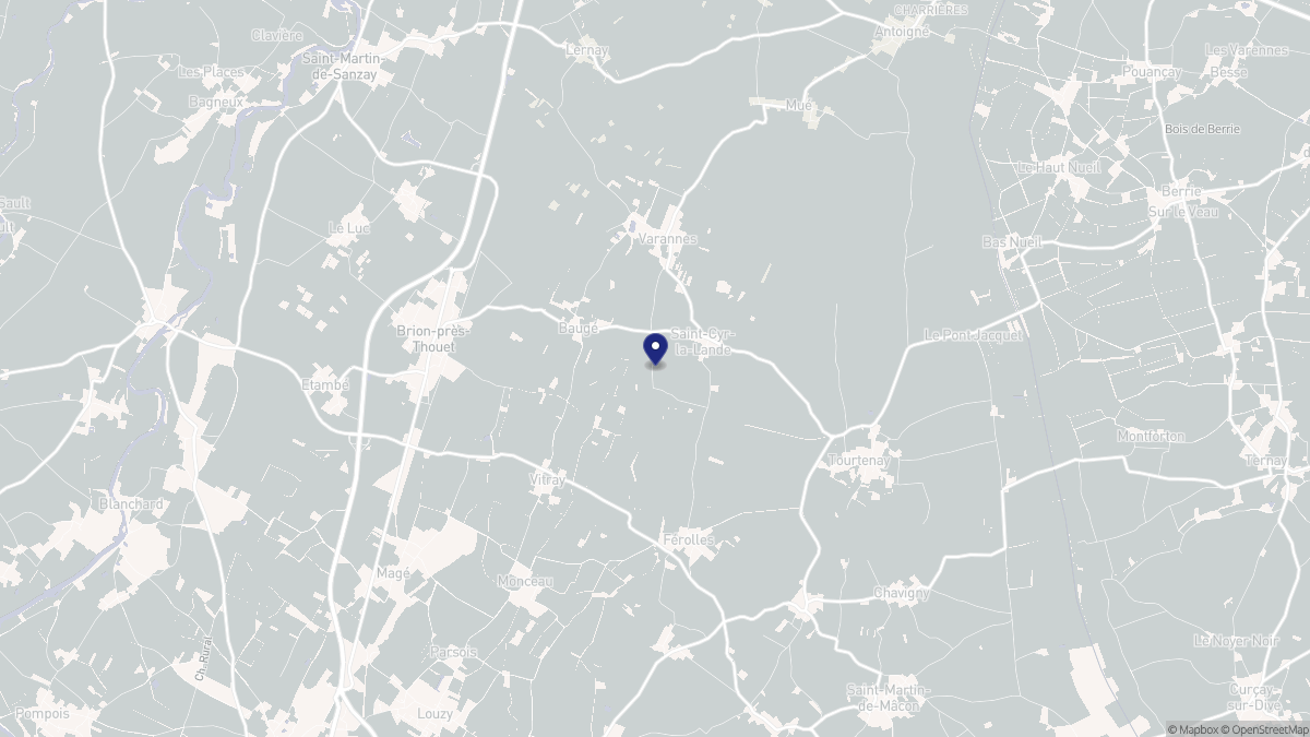Aperçu cartographique de Saint-Cyr-la-Lande, centré sur la commune