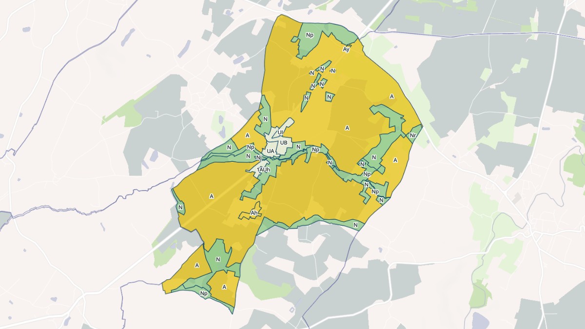 Aperçu cartographique de Sainte-Gemme, centré sur la commune
