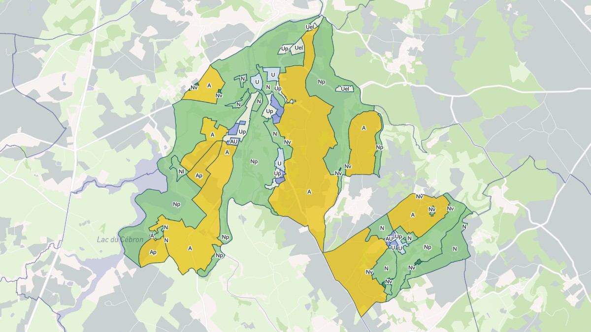 Aperçu cartographique de Saint-Loup-Lamairé, centré sur la commune