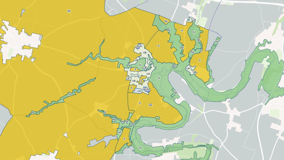 Aperçu cartographique de Saint-Maxire, centré sur la commune