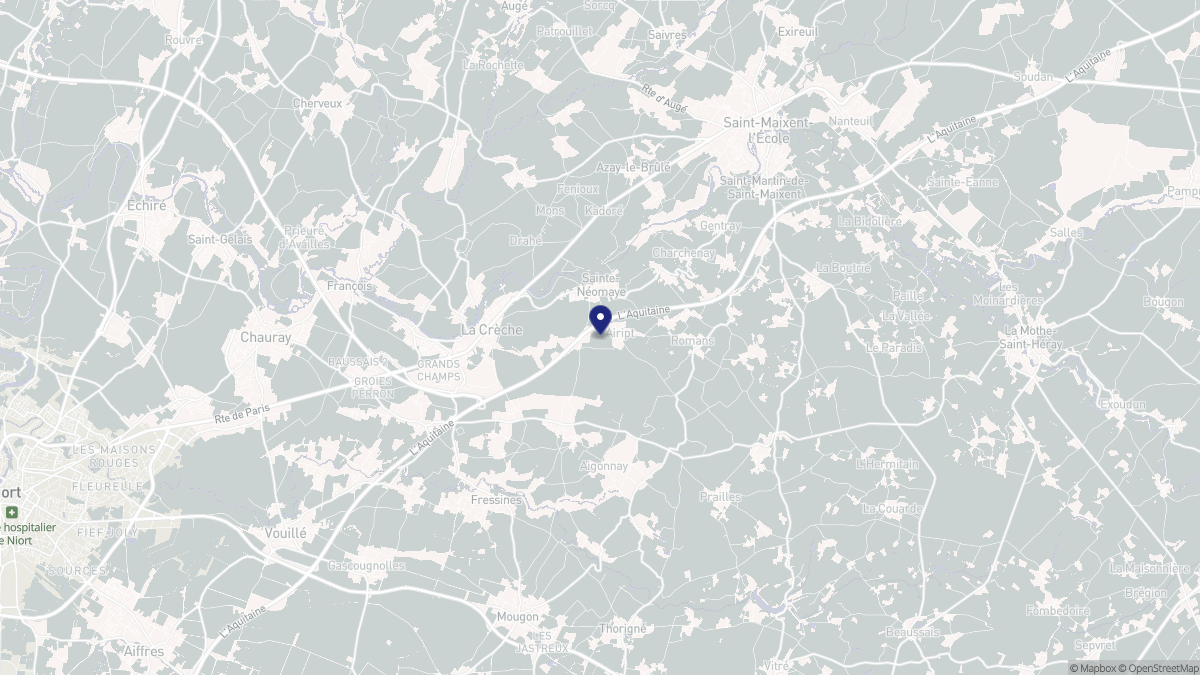 Aperçu cartographique de Sainte-Néomaye, centré sur la commune
